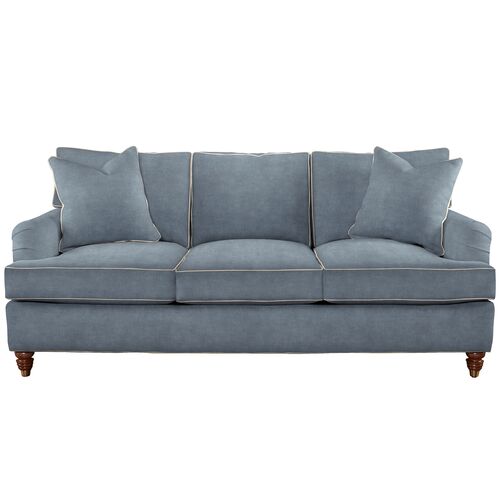 Kate Queen Sleeper Sofa, Crypton Velvet/Contrast Welt