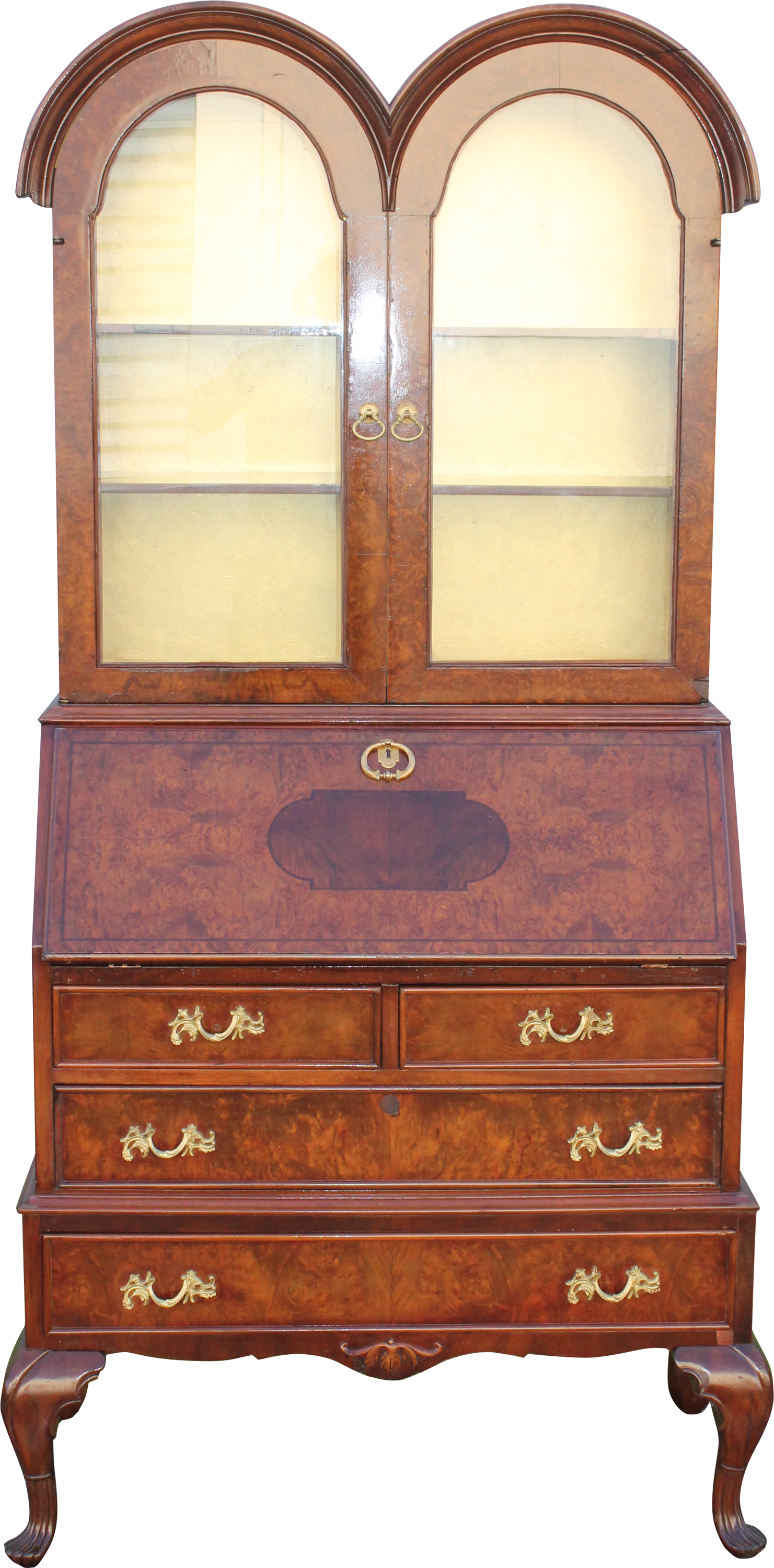 Vintage Burl Wood Secretary Desk 1940's~P77627788