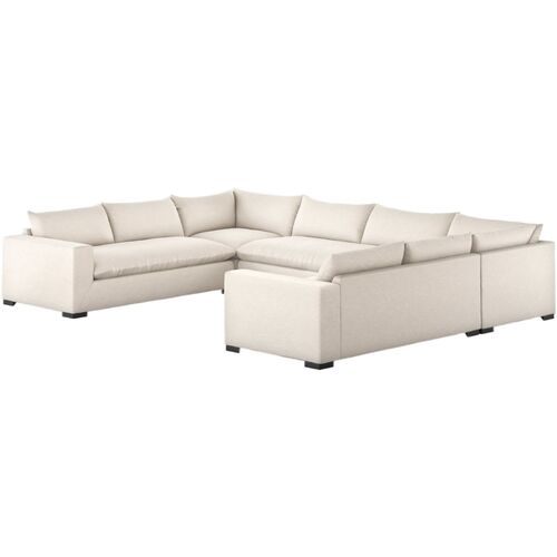 Romeo 5 Piece Sectional With Arms, Ashby Oatmeal Romeo 5 Piece Sectional With Arms, Ashby Oatmeal