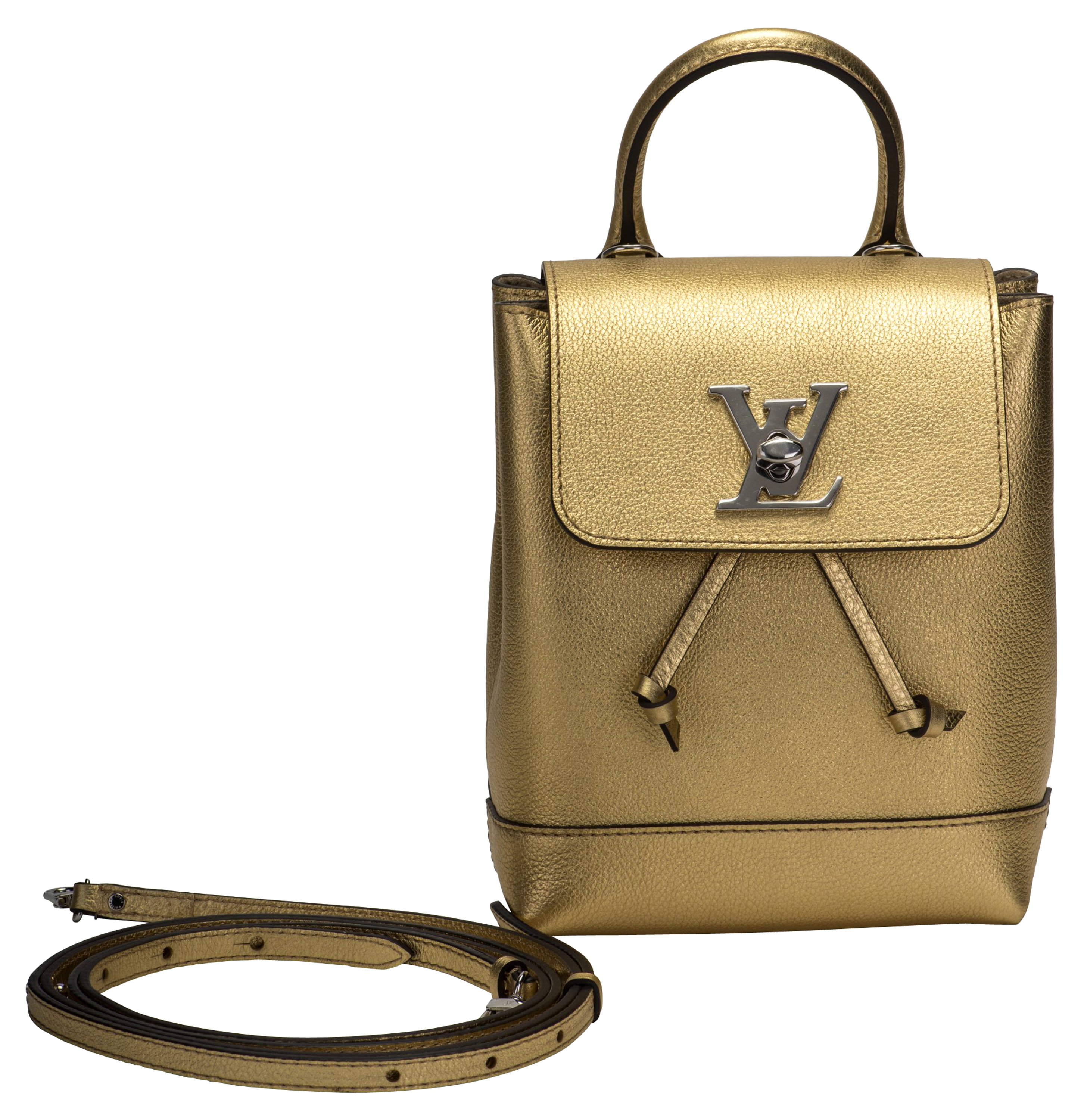 Louis Vuitton Gold Lockme Backpack~P77427352
