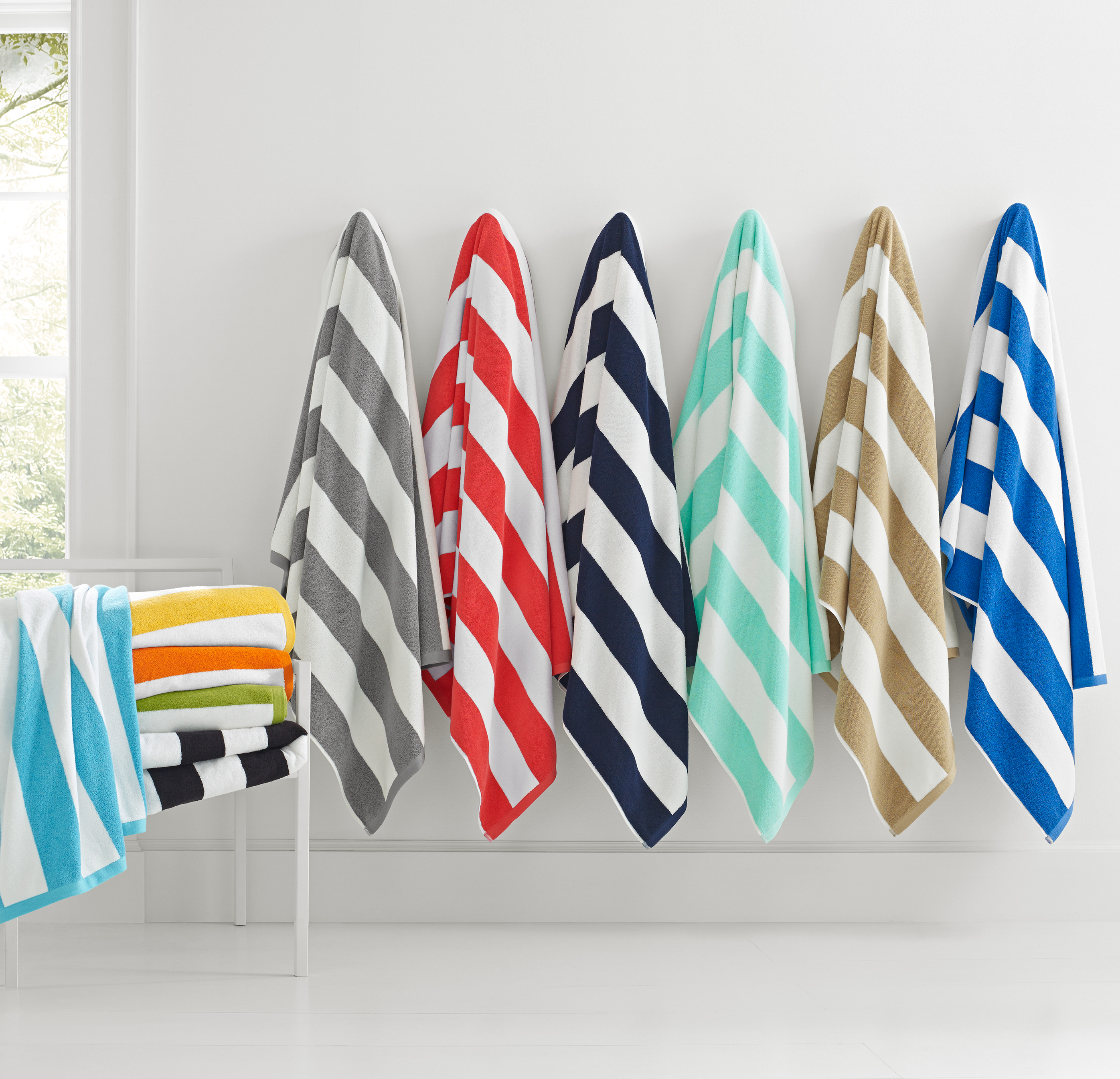 1888 Mills Fibertone Cabana Stripe Pool Towels 30x60 86% Cotton 14%  Polyester 13Lb/Dz