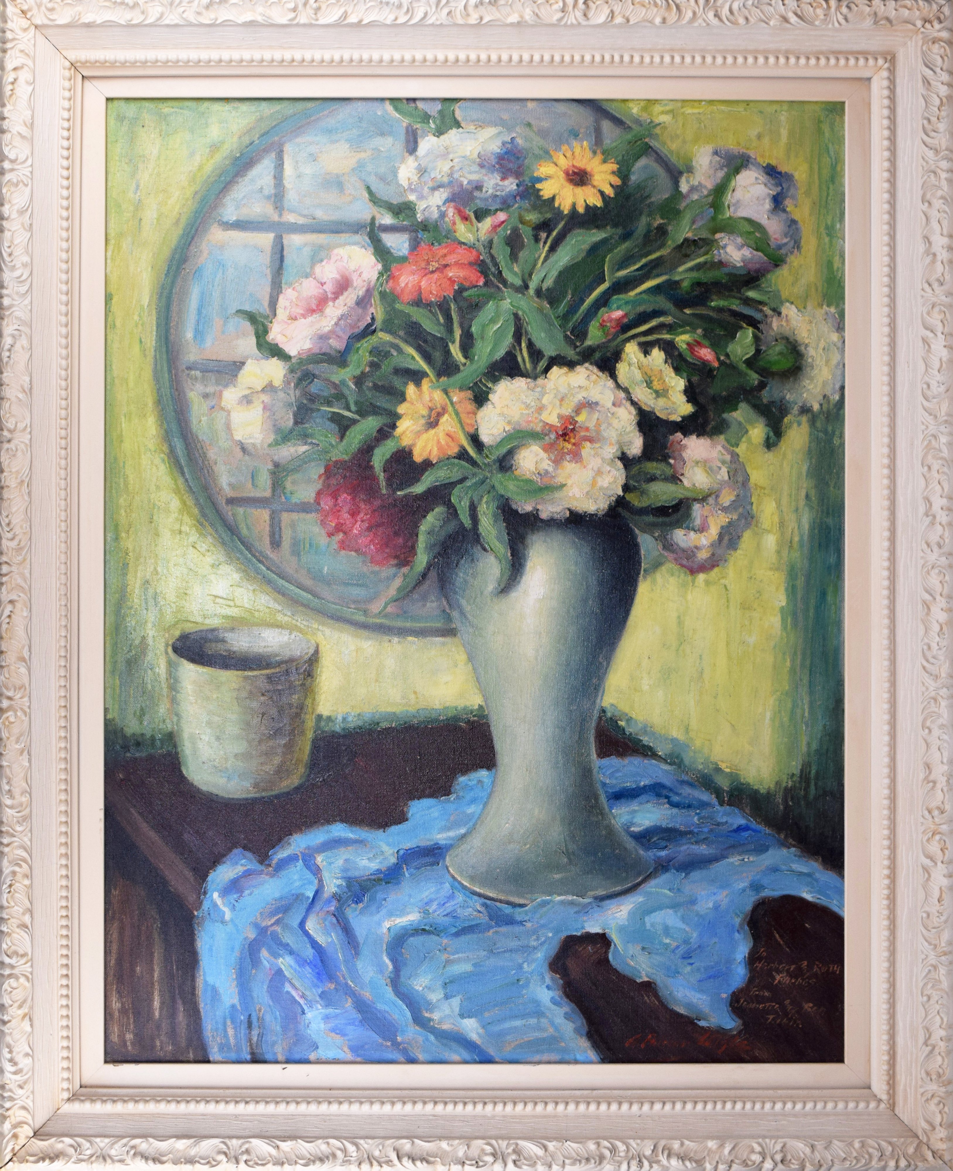 Vintage Floral Still LIfe Oil Painting~P77579576