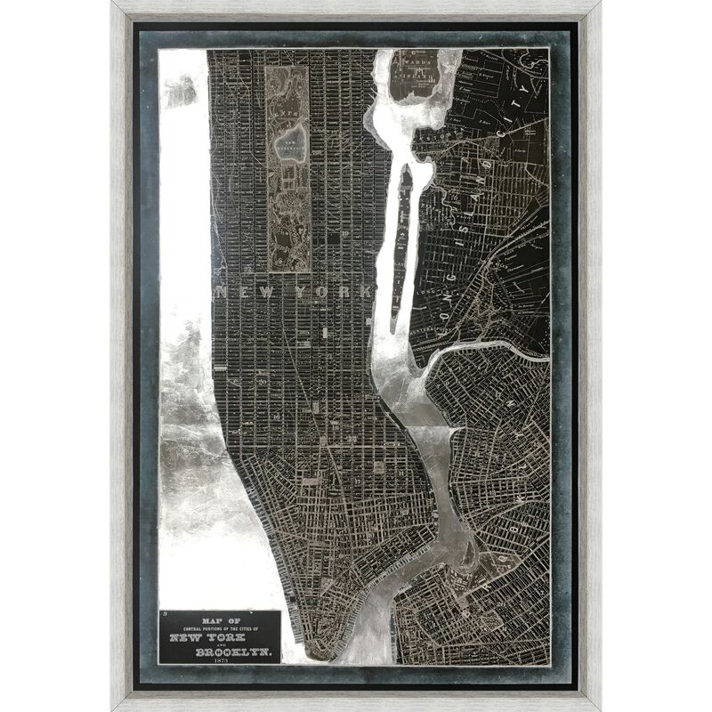 Silver-Leaf Map of New York