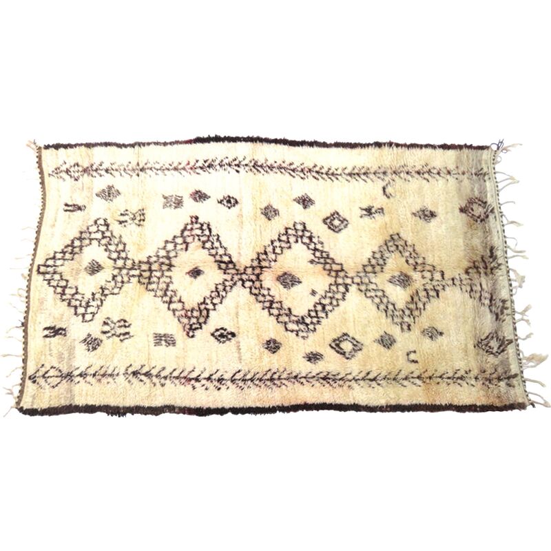 Vintage Tribal Moroccan Silky Wool Rug