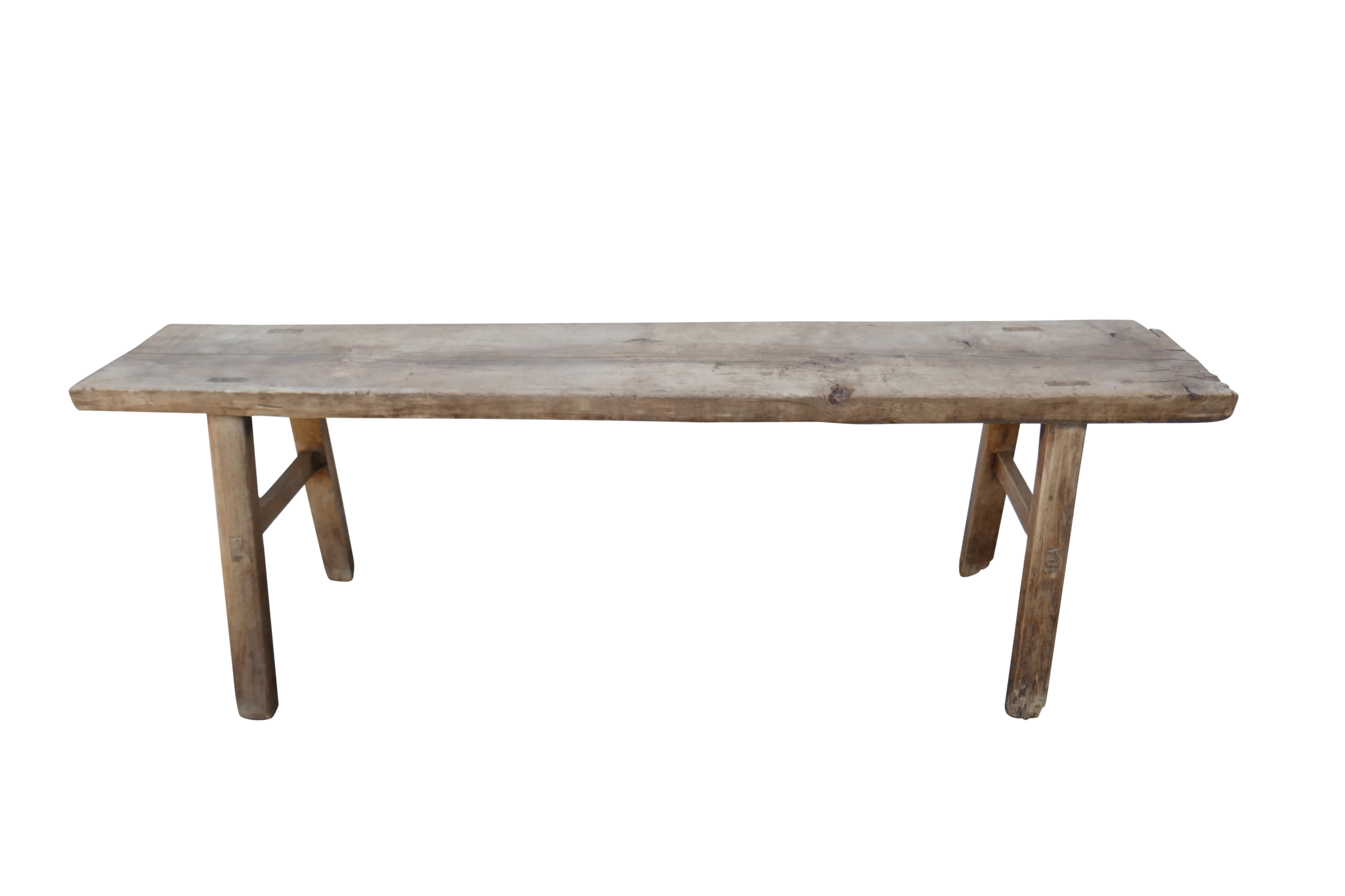 Antique Elmwood Rustic Bench/Table~P77668054