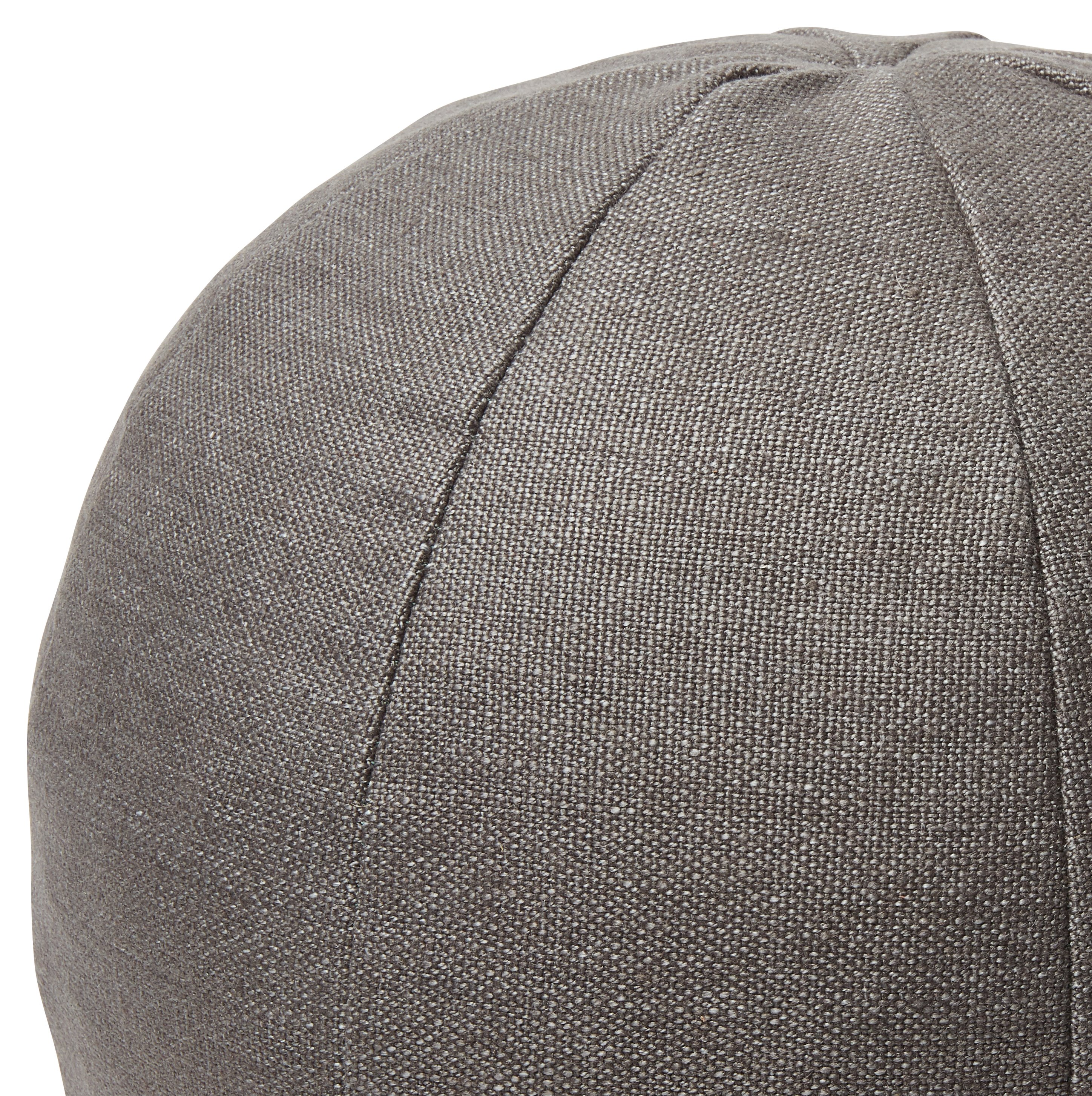Emma 11x11 Ball Pillow, Charcoal Linen 