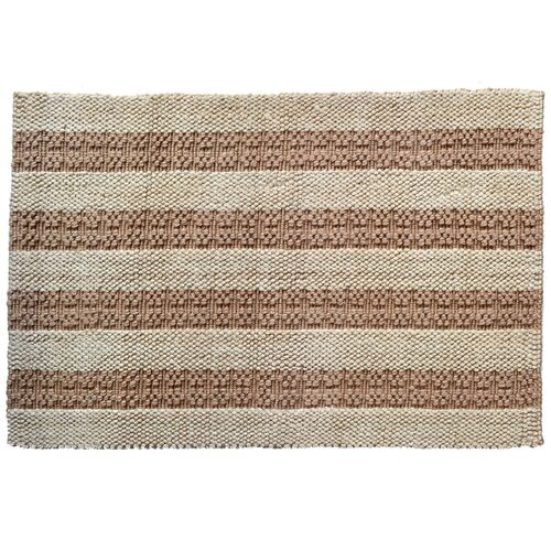 Natural Stripes Doormat, Brown