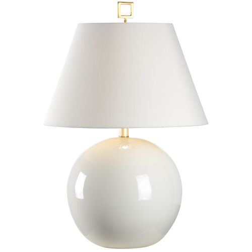 Morrow Round Base Ceramic Table Lamp, White