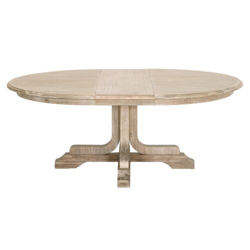 Spear Round/Oval Extension Dining Table, Natural Gray~P77488037