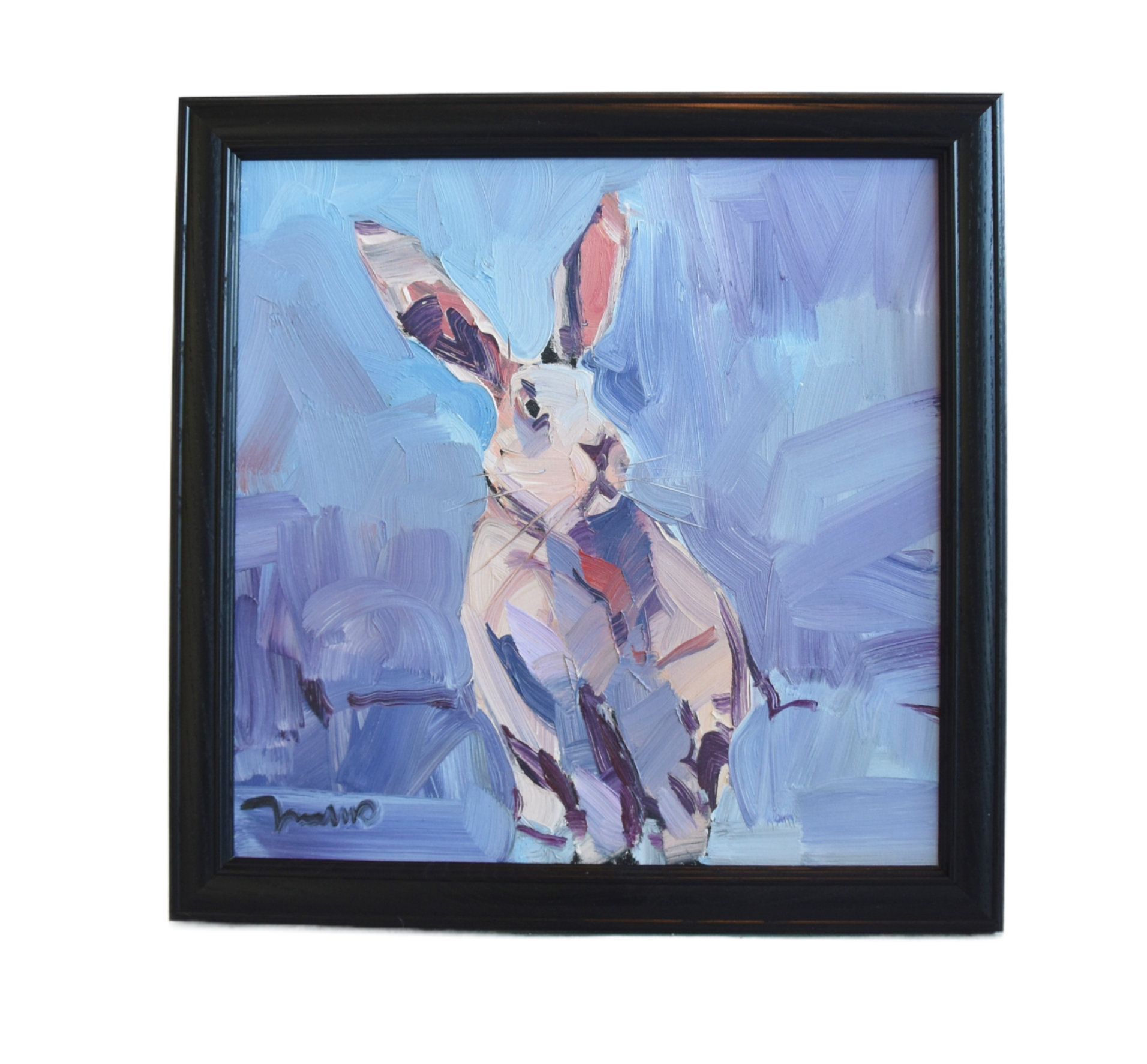 J. Trujillo Abstract Rabbit Oil Painting~P77684383