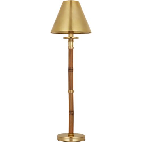 Dalfern 27" Cordless Desk Lamp, Waxed Bamboo/Natural Brass Dalfern 27" Cordless Desk Lamp, Waxed Bamboo/Natural Brass