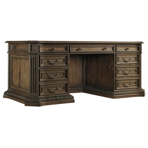 Rhapsody Executive Desk, Rustic Walnut Rhapsody Executive Desk, Rustic Walnut