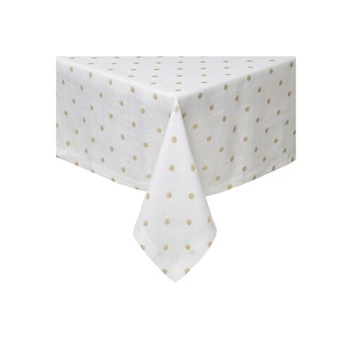 Vogue Tablecloth, White/Gold~P77404117~P77404117