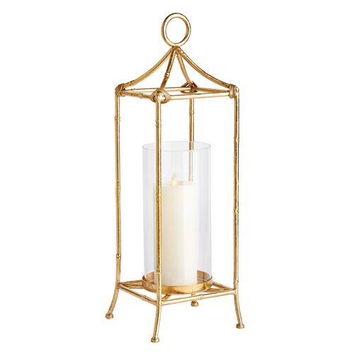 Flavia Chinoiserie Lantern, Gold Flavia Chinoiserie Lantern, Gold