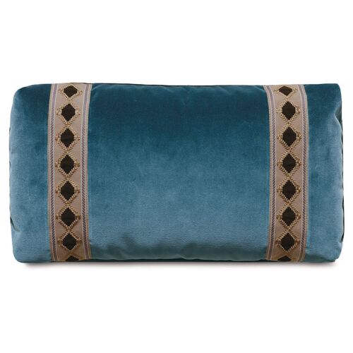 Betsy 13x22 Velvet Lumbar Pillow, Blue~P77634416