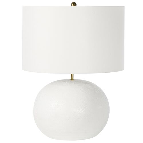 Southern Living Blanche Concrete Table Lamp, White