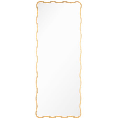 Candice Dressing Room Wall Mirror, Gold Leaf