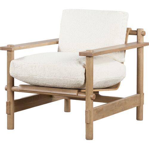 Serena Accent Chair, Natural/Sheepskin~P77642237