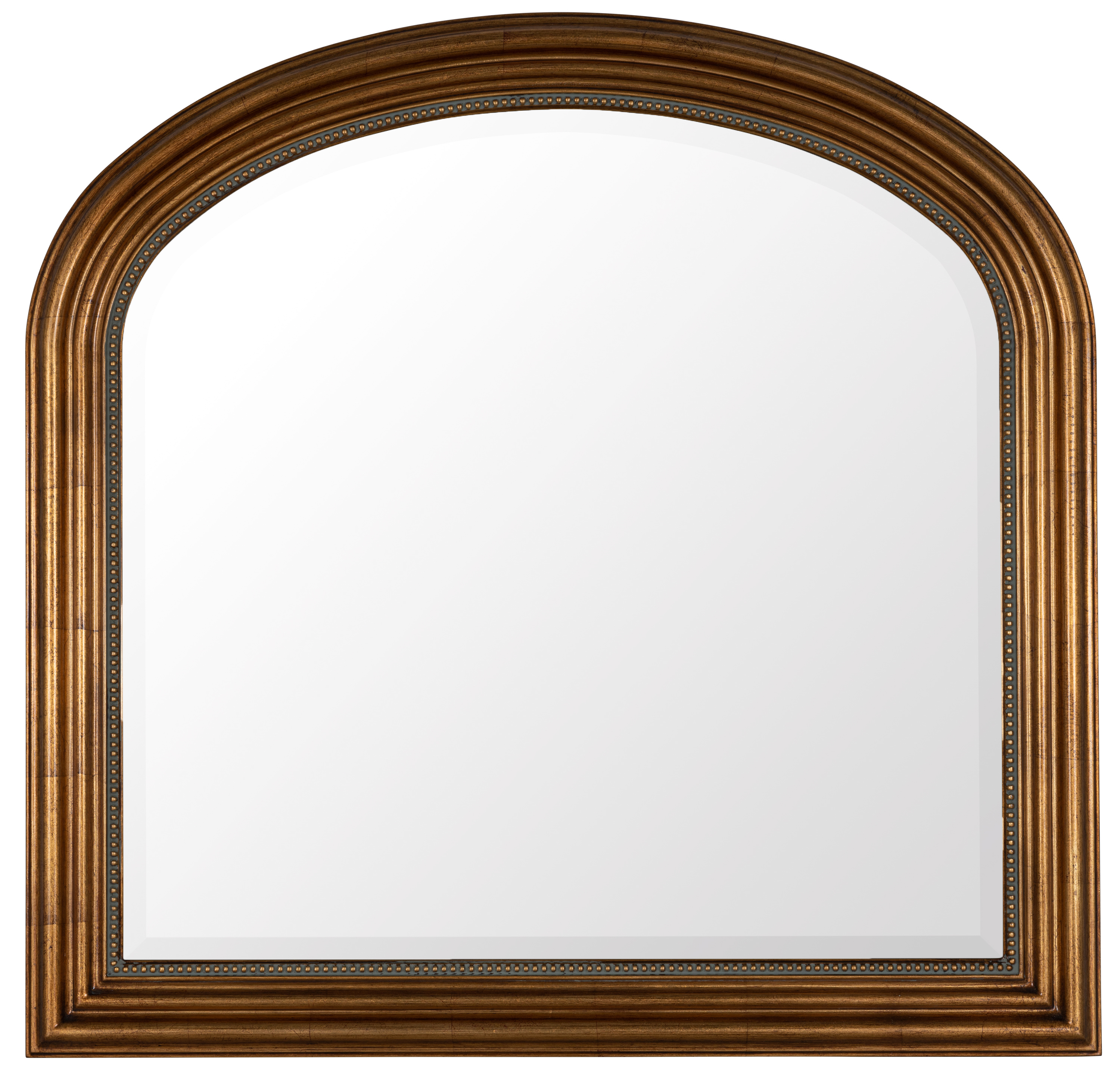 Mason Mantel Wall Mirror, Antiqued Gold