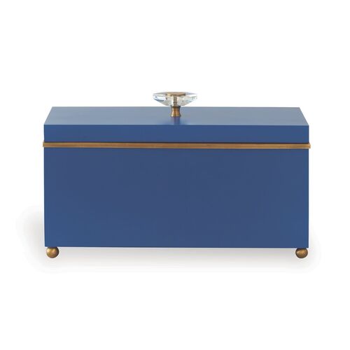 15" Naples Box, Blue/Brass~P77327775