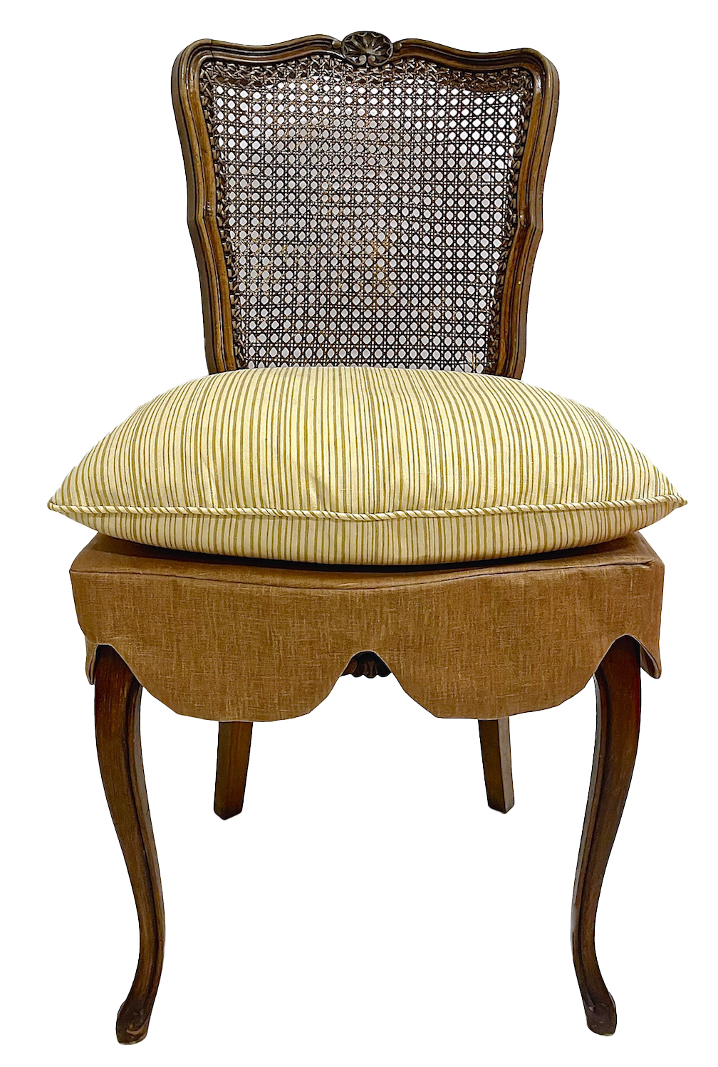 Caned Back Upholstered Seat Chair~P77661486
