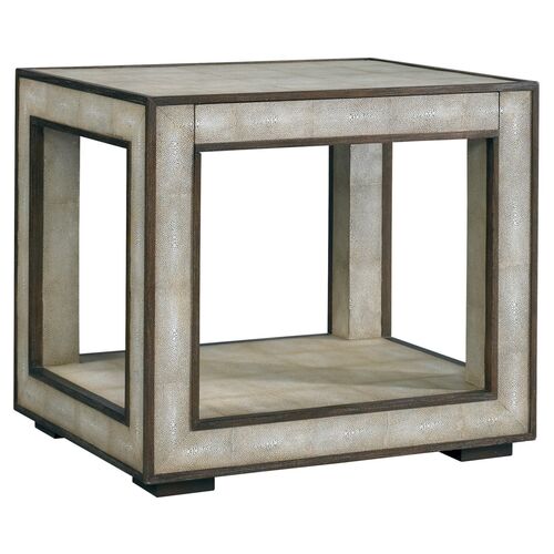 Haven Shagreen Side Table, Pearl~P76178909