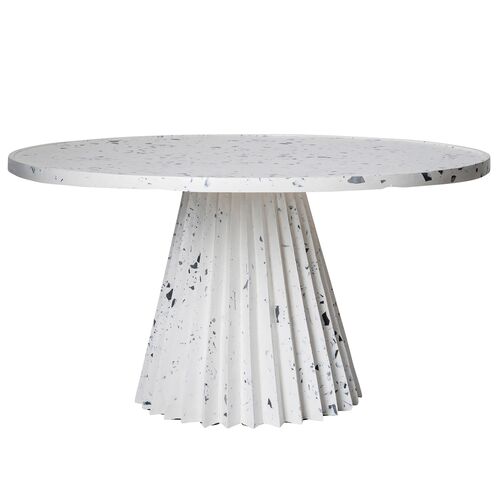 Fluted Coffee Table, Terrazzo
