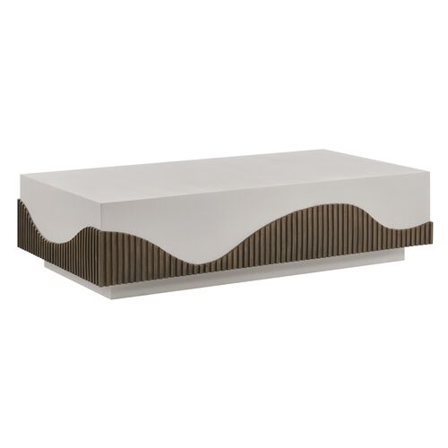 Nolene Outdoor Coffee Table, Brown/White~P77650411