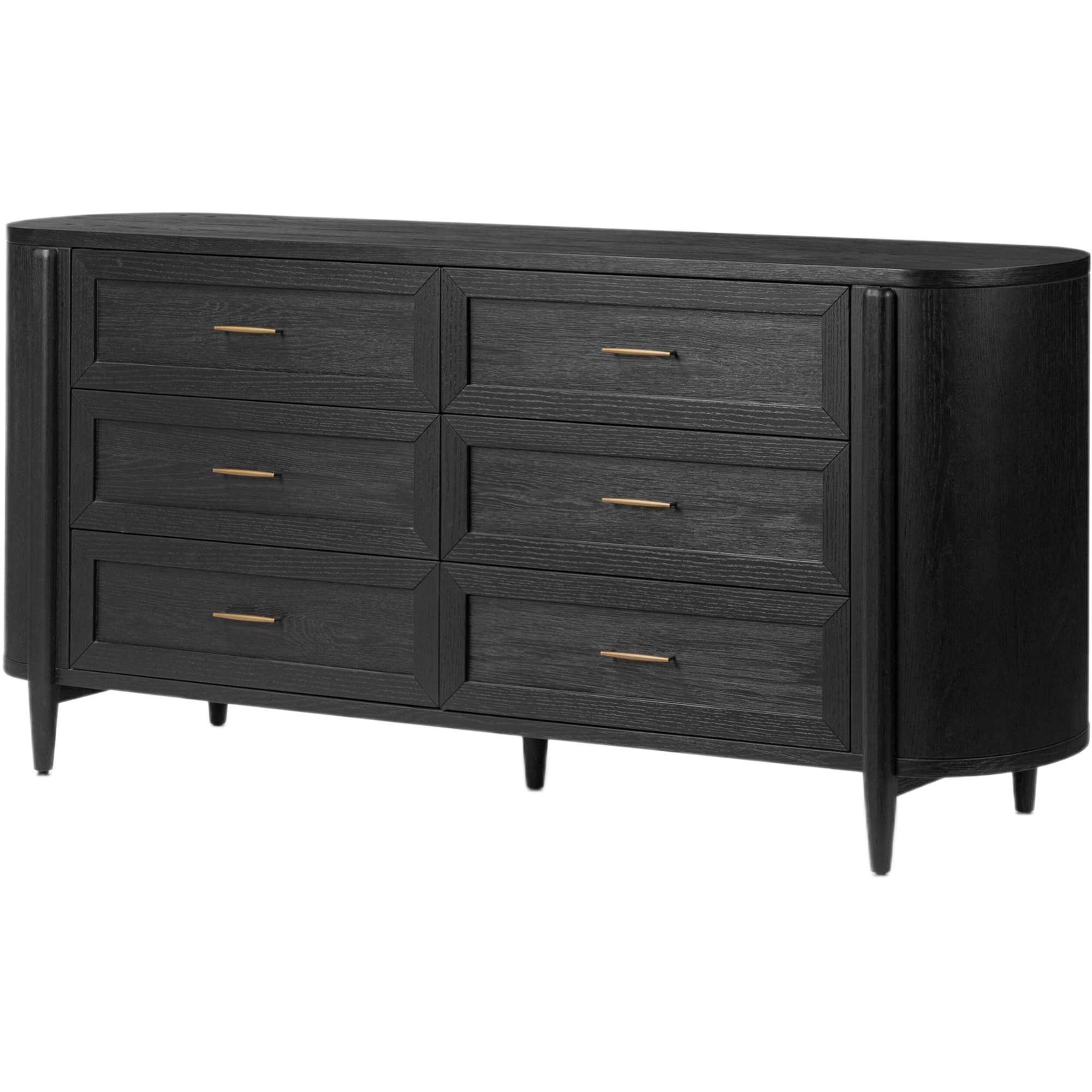 Hattie 6-Drawer Dresser, Drifted Matte Black