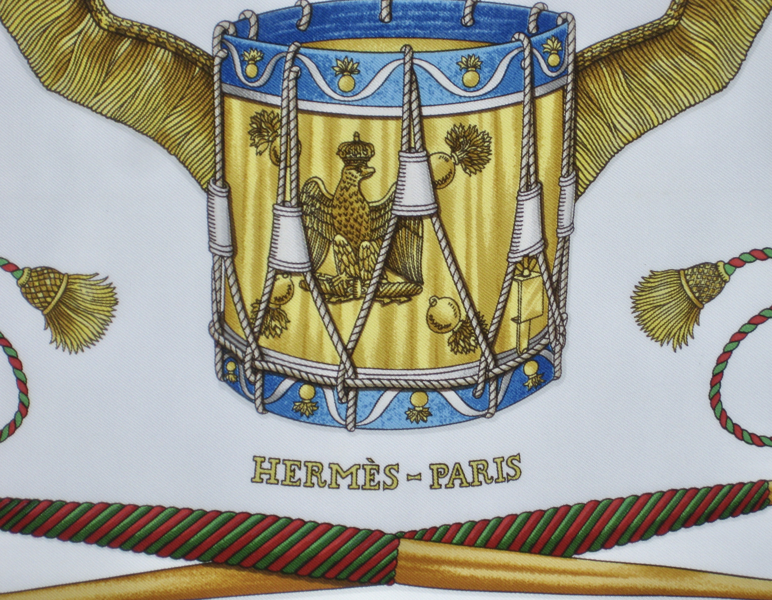 Hermès Les Tambours Silk Scarf
