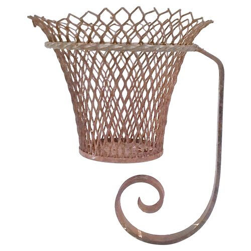 Antique French Wire Wall-Mount Cachepot~P77465014