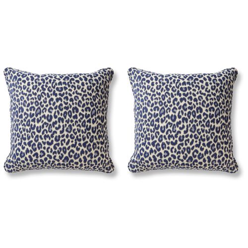 Shira 20x20 Pillow Set, Leopard Indigo~P77587152