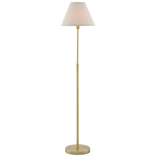 Dain Floor Lamp, Antique Brass/Off-White~P77594735