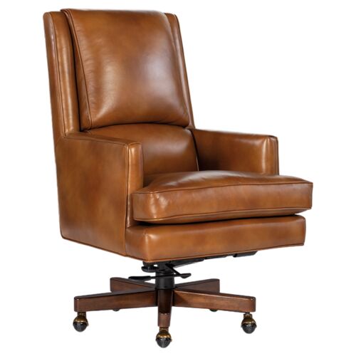 Wright Leather Executive Swivel Tilt Desk Chair, Voyage Cedar Wright Leather Executive Swivel Tilt Desk Chair, Voyage Cedar