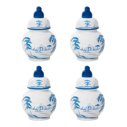 S/4 Country Estate Place Card Holders, Delft Blue