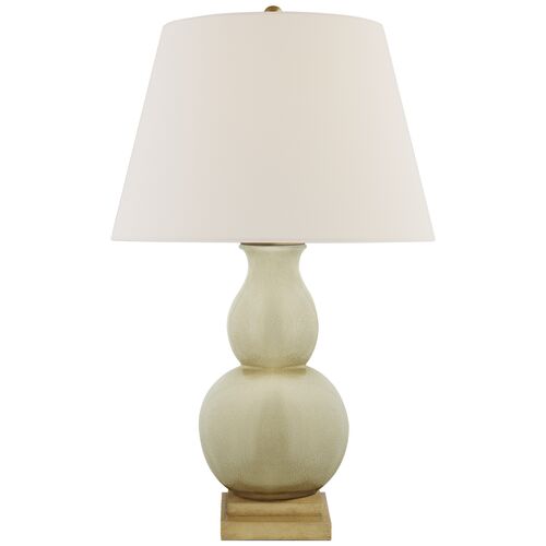 Gourd Form Table Lamp, Tea Stain Crackle~P77418633