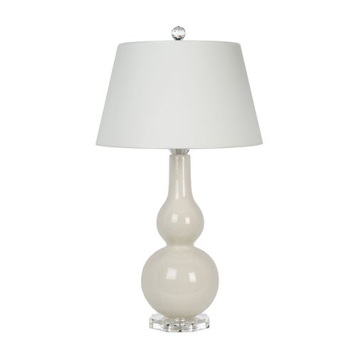 Melea Markell Blanc Arabella Ceramic Table Lamp, Off White