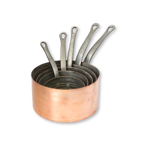 French Pro Grade Copper Pans, s/5