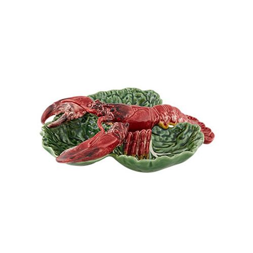 Cabbage with Lobsters Large Apetizer Plate, Multi