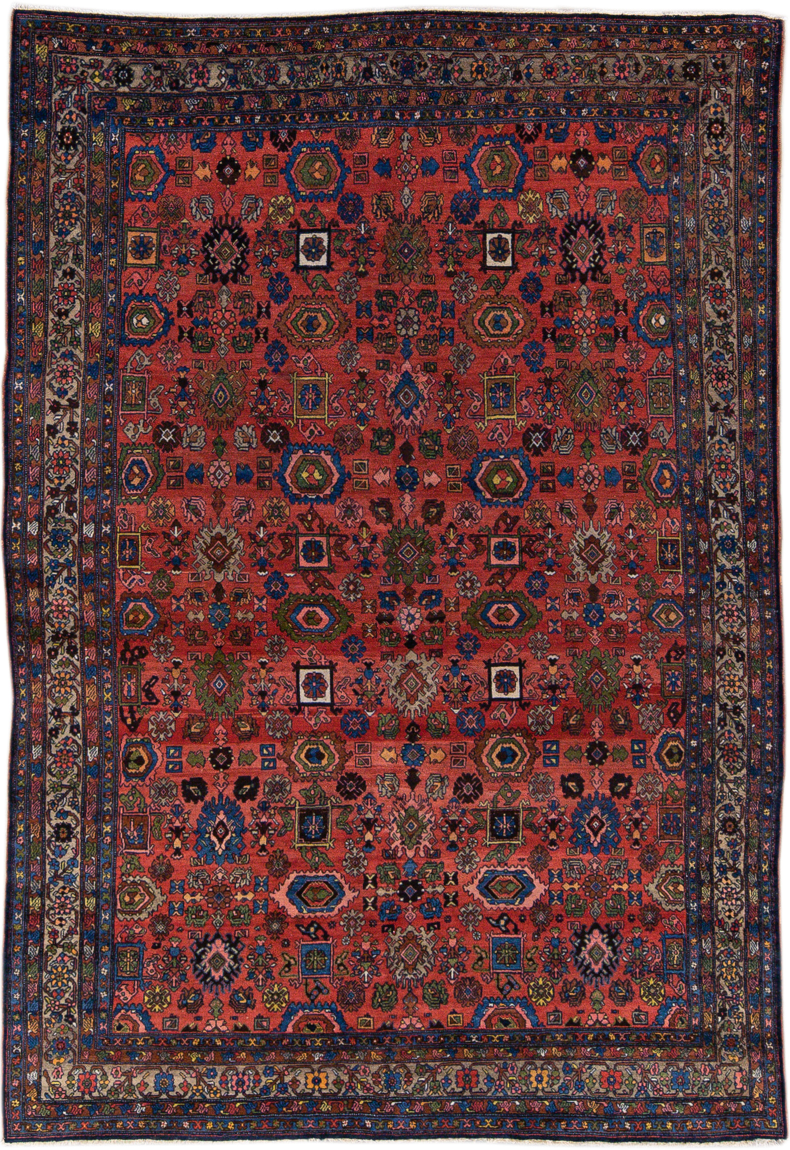 Antique Persian Bidjar Rug~P77663698