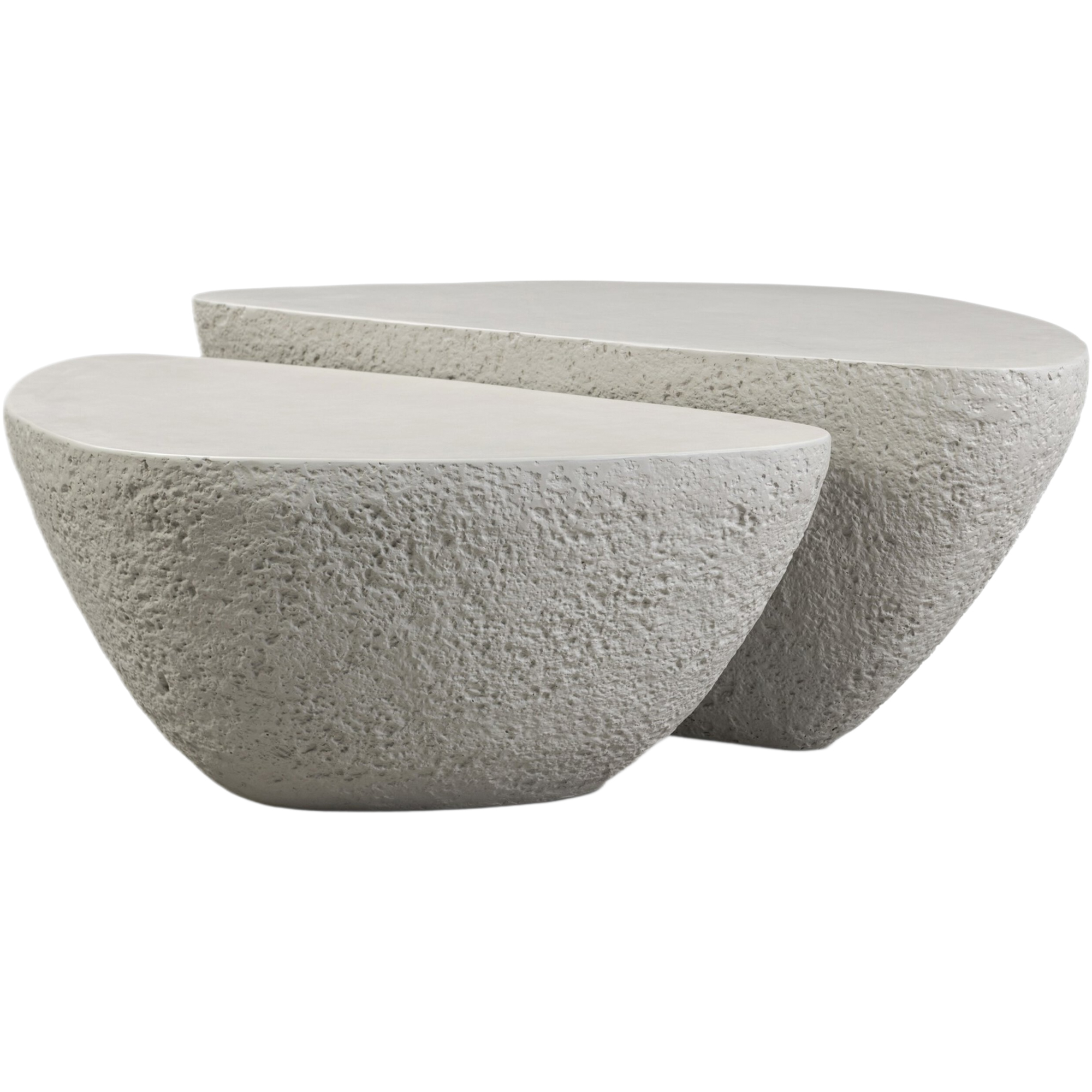 Onda Outdoor Nesting Coffee Tables, Matte Stone