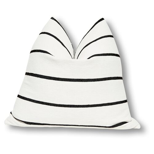 Paloma 24x24 Pillow, White/Black Paloma 24x24 Pillow, White/Black~P77522529