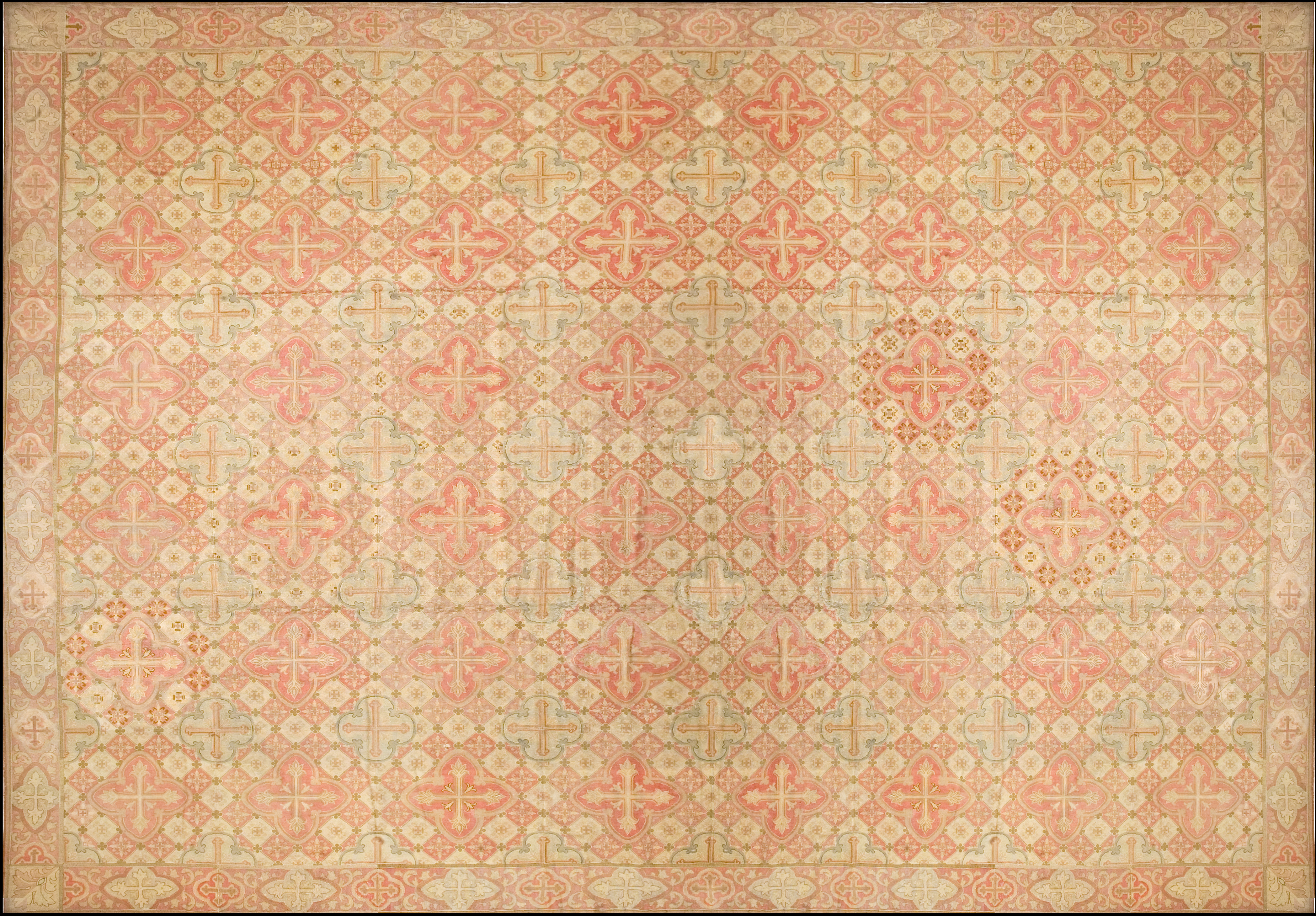Antique European Needlepoint Rug~P77697773