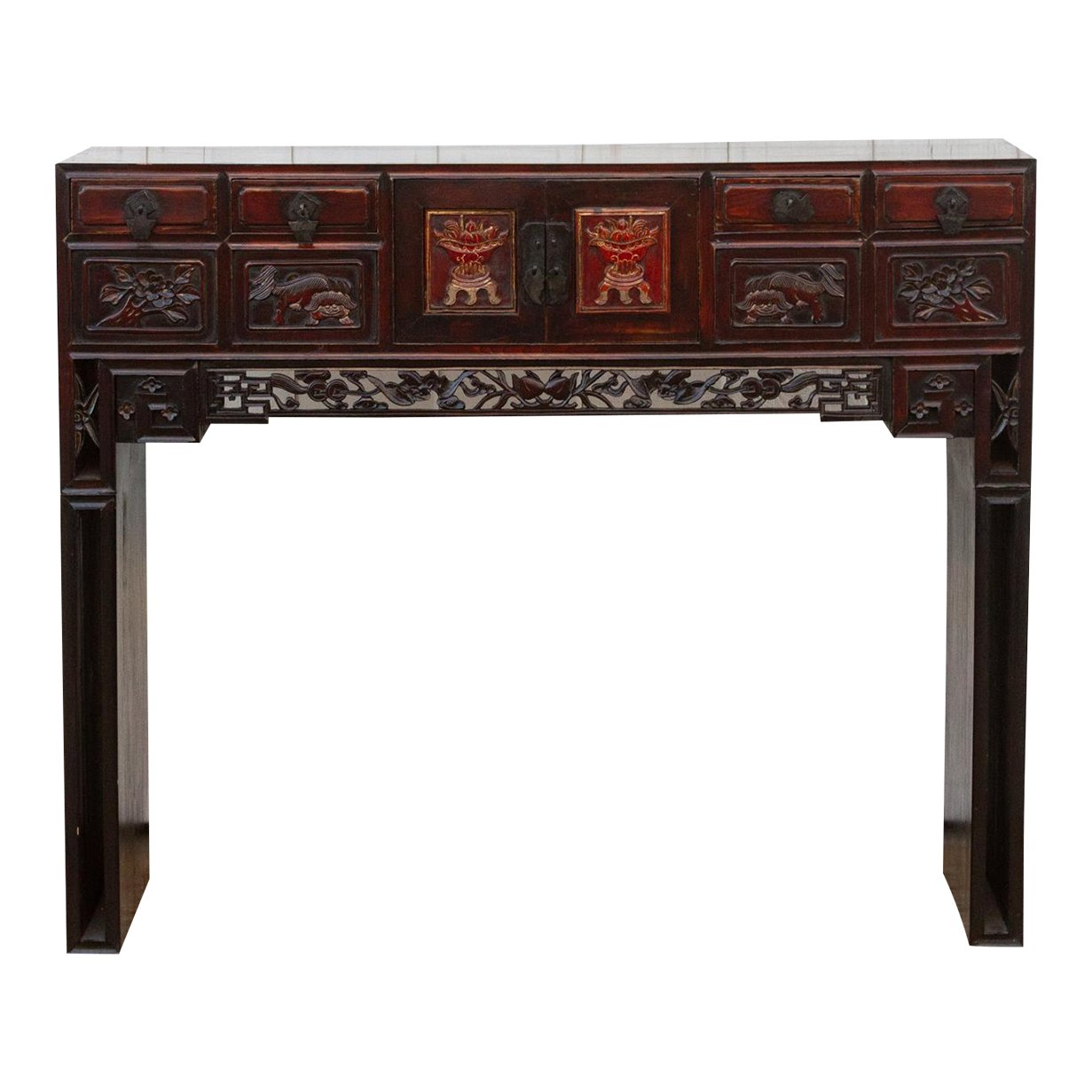 Finely Carved Antique Kang Console Table~P77687322