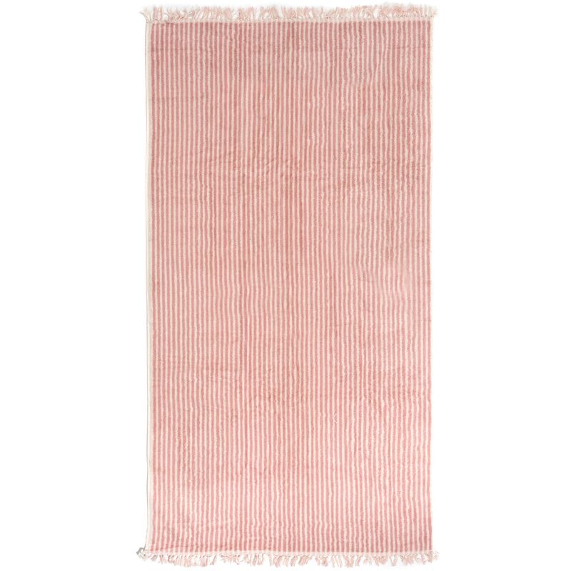 Lauren's Beach Towel, Pink Stripe