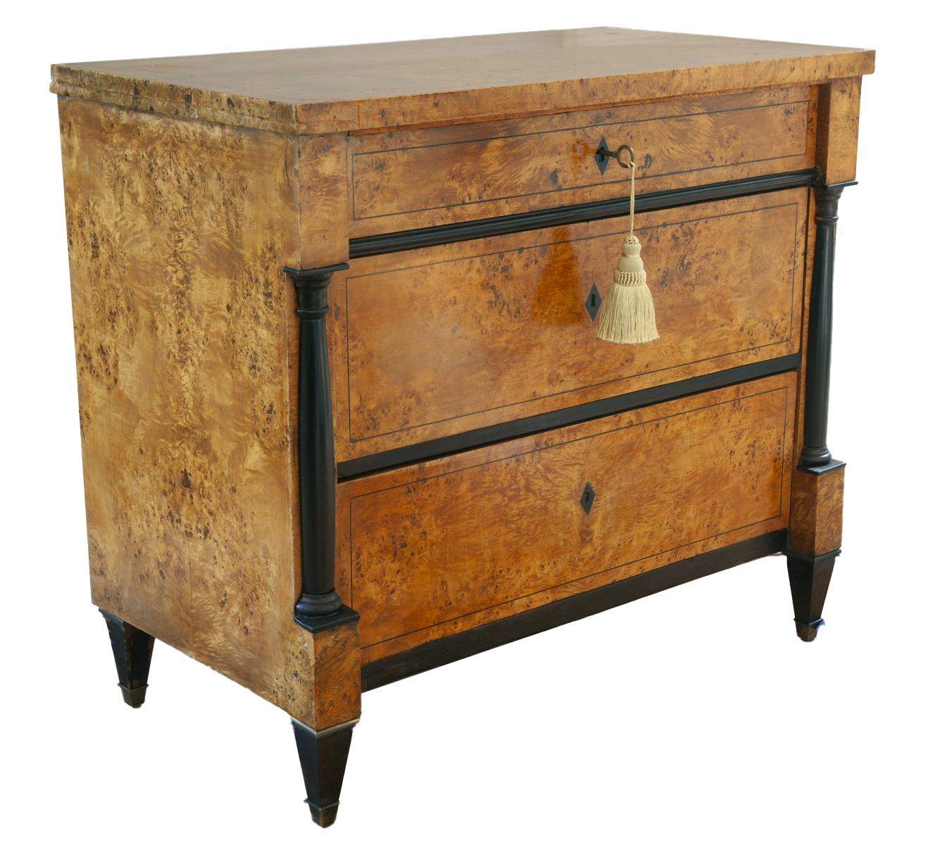 Birdseye Maple & Ebony Biedermeier Chest~P77722870