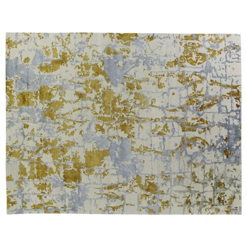 Chelsea Hand-Knotted Rug, Gray/Gold~P77405702