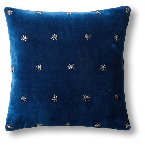 Star 20x20 Pillow, Navy Velvet~P77389293