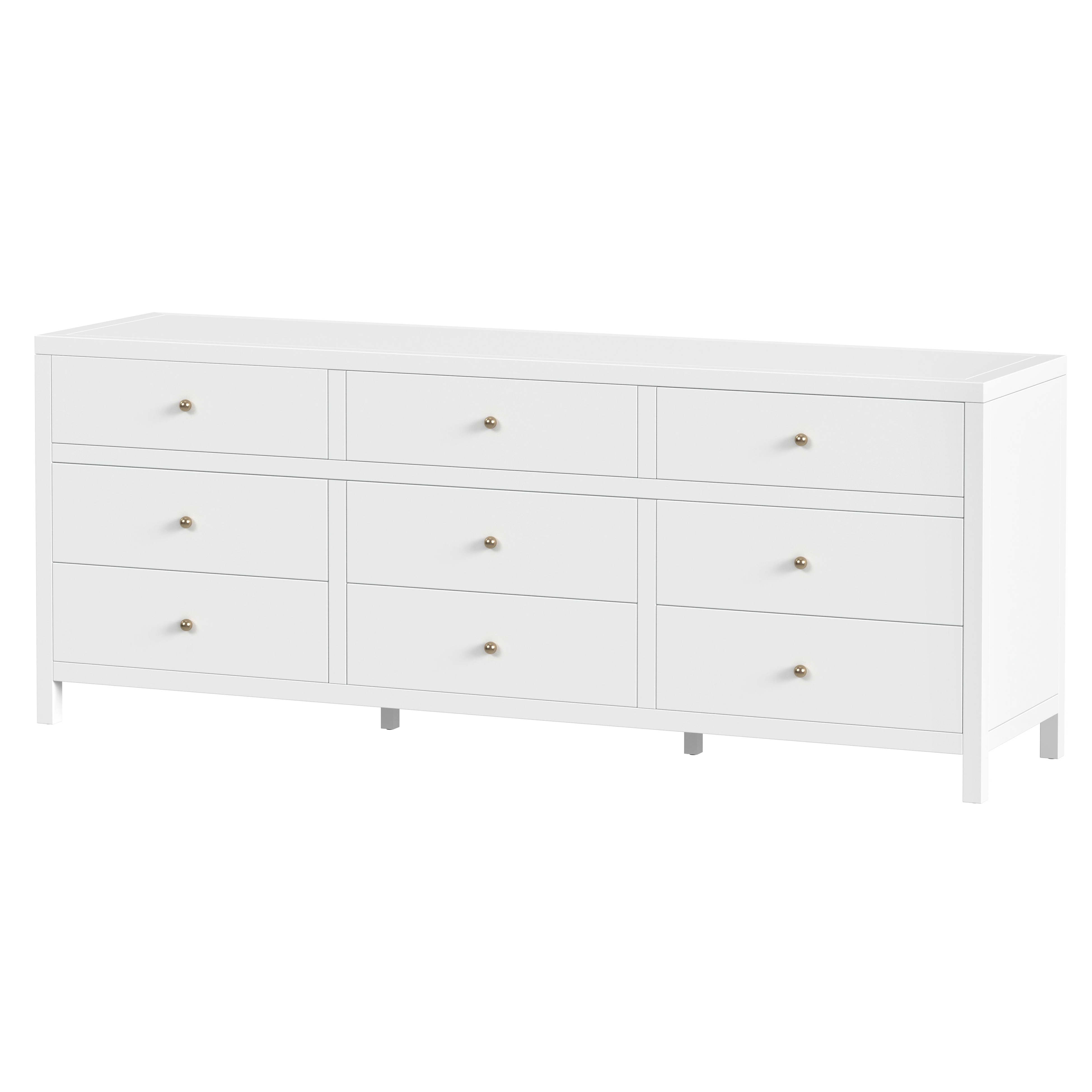 oversized white dresser ChVans White 16 Drawer Dresser with Charging Station, 87" Oversized Modern Wood Chest of Drawers Handle Free, 35.4" Tall Malm Dresser for Bedroom,