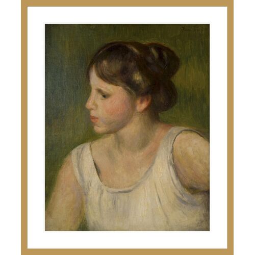 Portrait of a Girl by Pierre-Auguste Renoir Framed Print